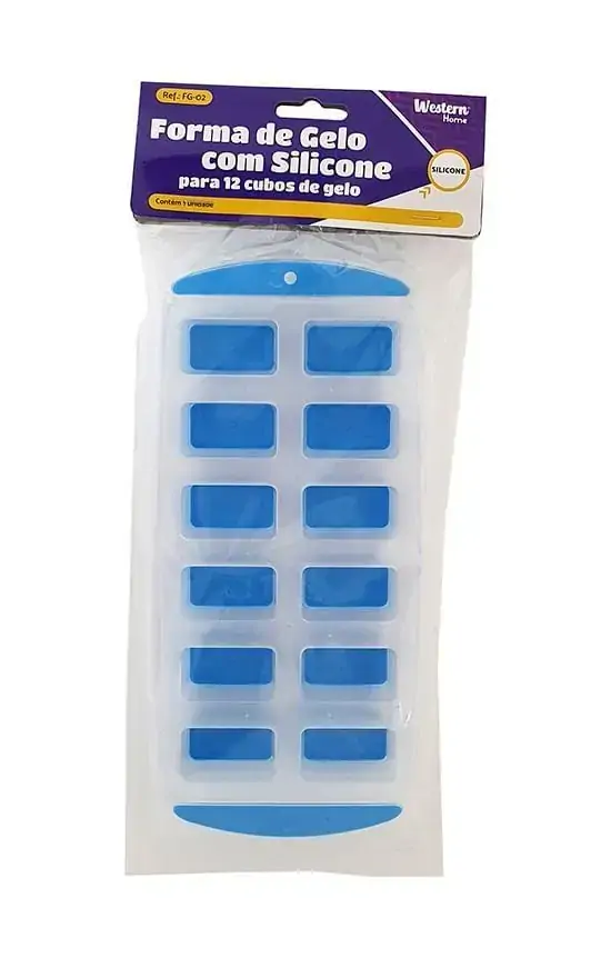 FORMA DE GELO QUADRADO WESTERN AZUL FG-02