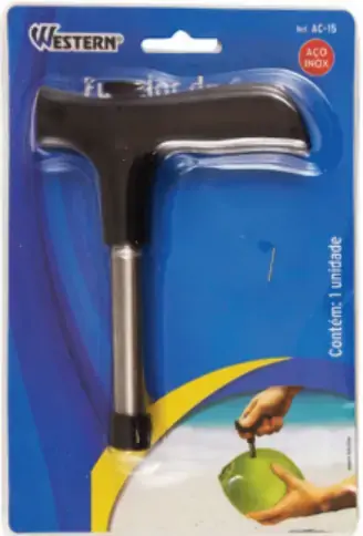 Western Furador De Coco Em Aco Inox 13cm