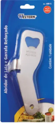 Abridor Garrafa Western Util Inox 21cm