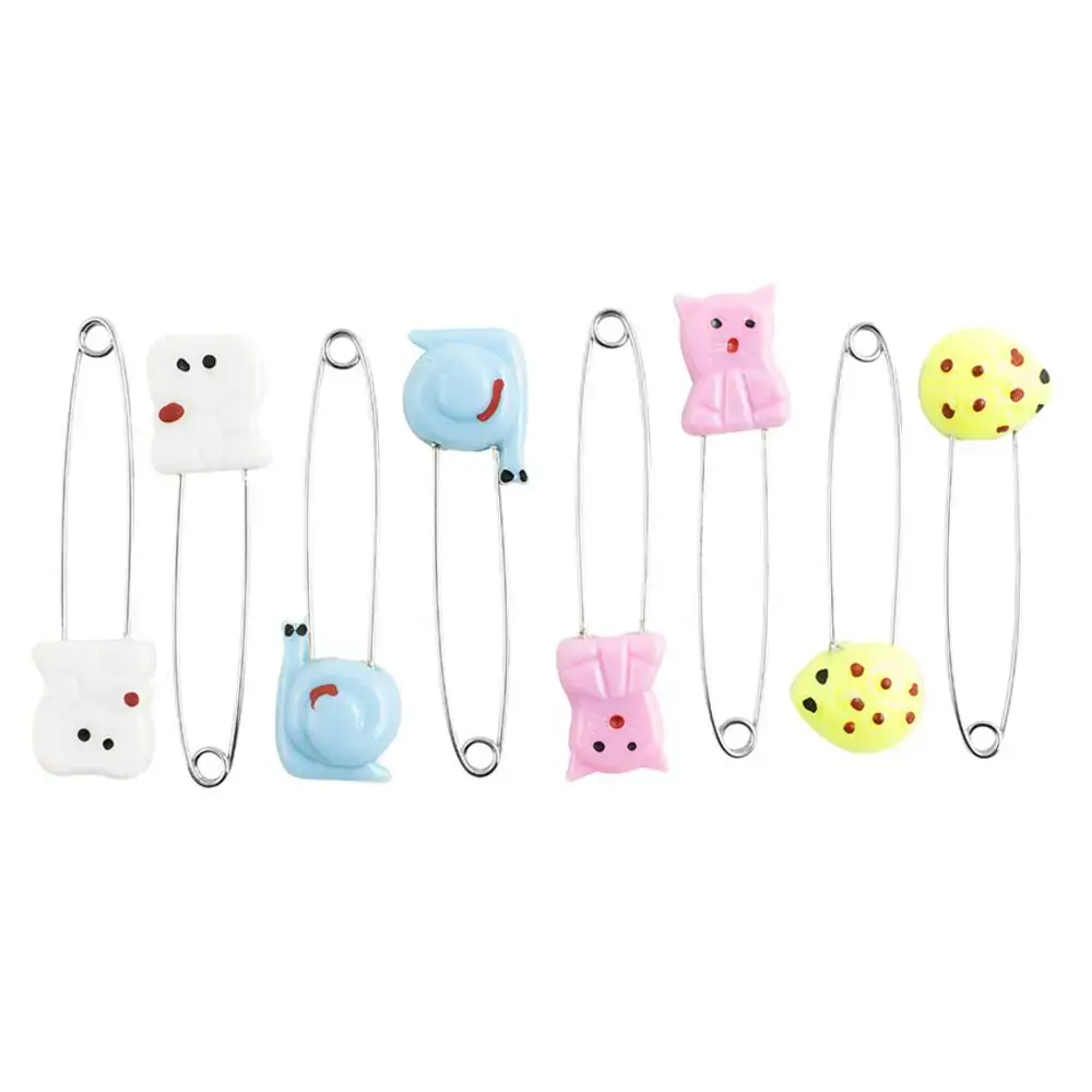 Alfinete P Fralda C Fecho Animais Kit C8pcs