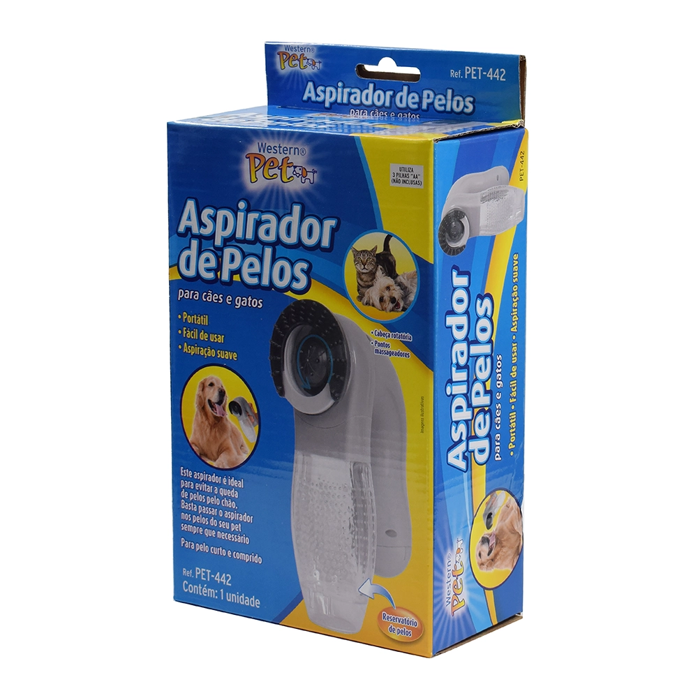 ASPIRADOR DE PELOS PORTATIL PARA PETS WESTERN PET-442