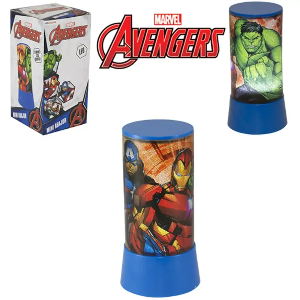 Vingadores Abajur Luminaria Inf De Led A Pilha