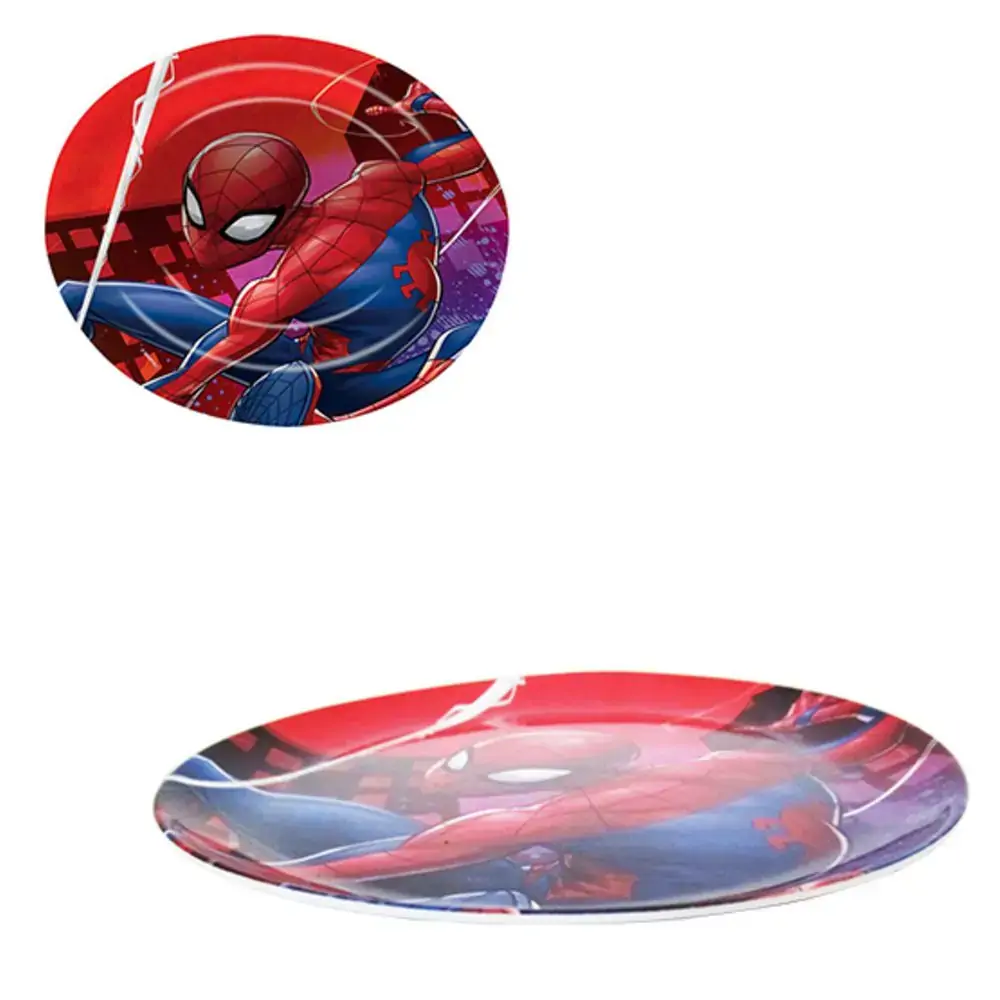 Prato Melamina Raso 23cm Homem Aranha Spider