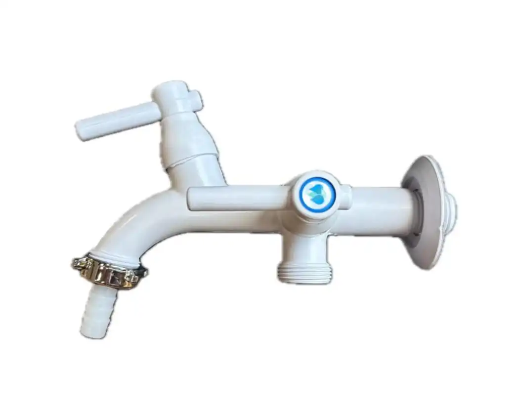 Torneira Para Máquina De Lavar Em Abs Branco Alavanca