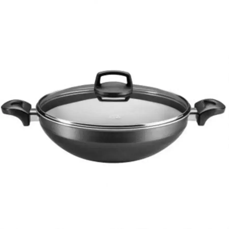 Wok Antiaderente C/ Tampa Grafite Nº 28 4,3 L MTA 950
