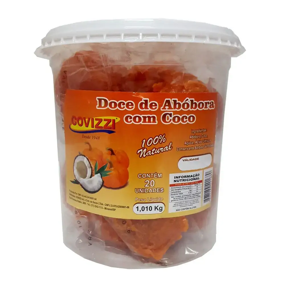 Doce Abobora Covizzi C/coco 1,01kg