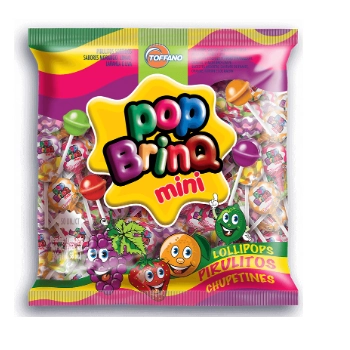 Pirulito Mini Fort Toffano Frutas 600g