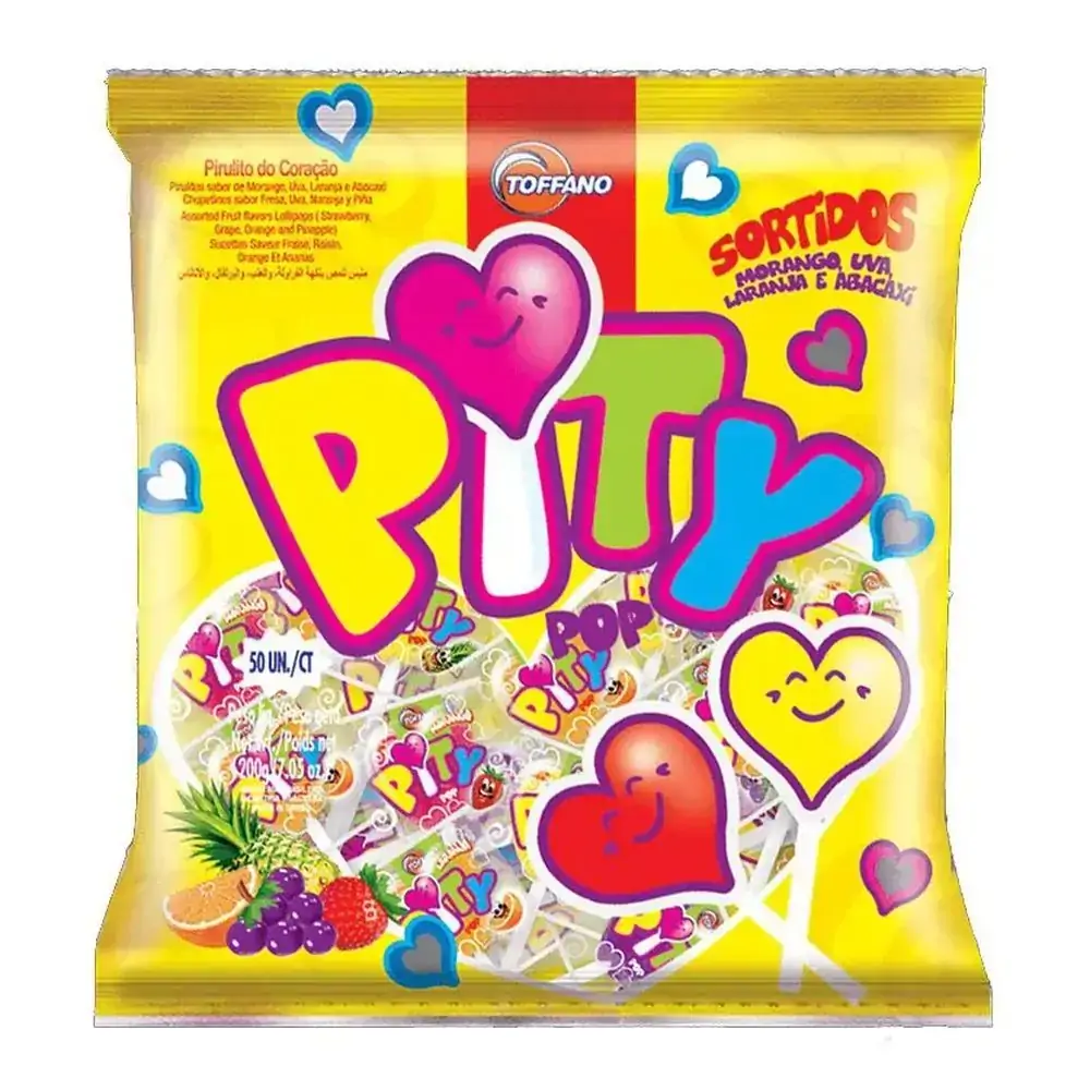 Pirulito Toffano Pity Pop Sortidos 400g Un
