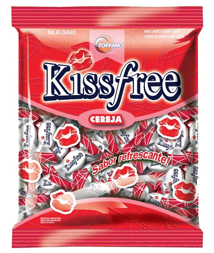 Bala Toffano Kiss Free Cereja