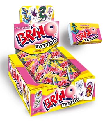 Chiclete Bola Brinq Tatoo 350g