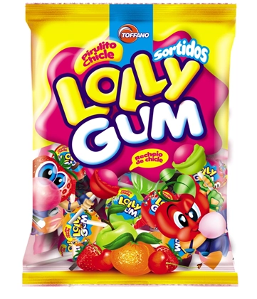 Pirulito Lolly Gum Toffano 288g