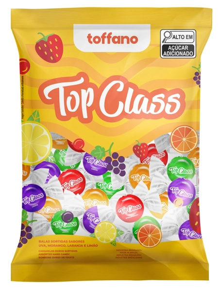 Bala Top Class Sabor Caramelo Toffano 500g