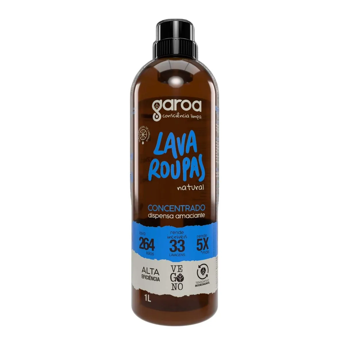 Lava Roupas Concentrado Laranja Biodegradável Garoa 1L
