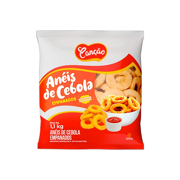 Aneis De Cebola Empanados 1100g Cancao Alimentos