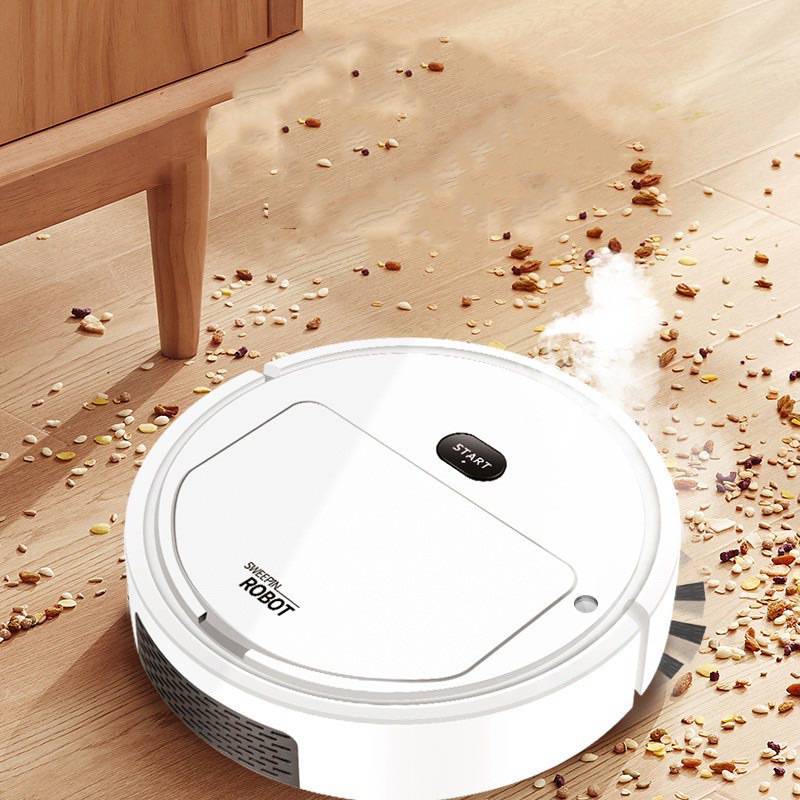 Aspirador De Pó Robô Inteligente Varredura Limpador Automático Cor Branco