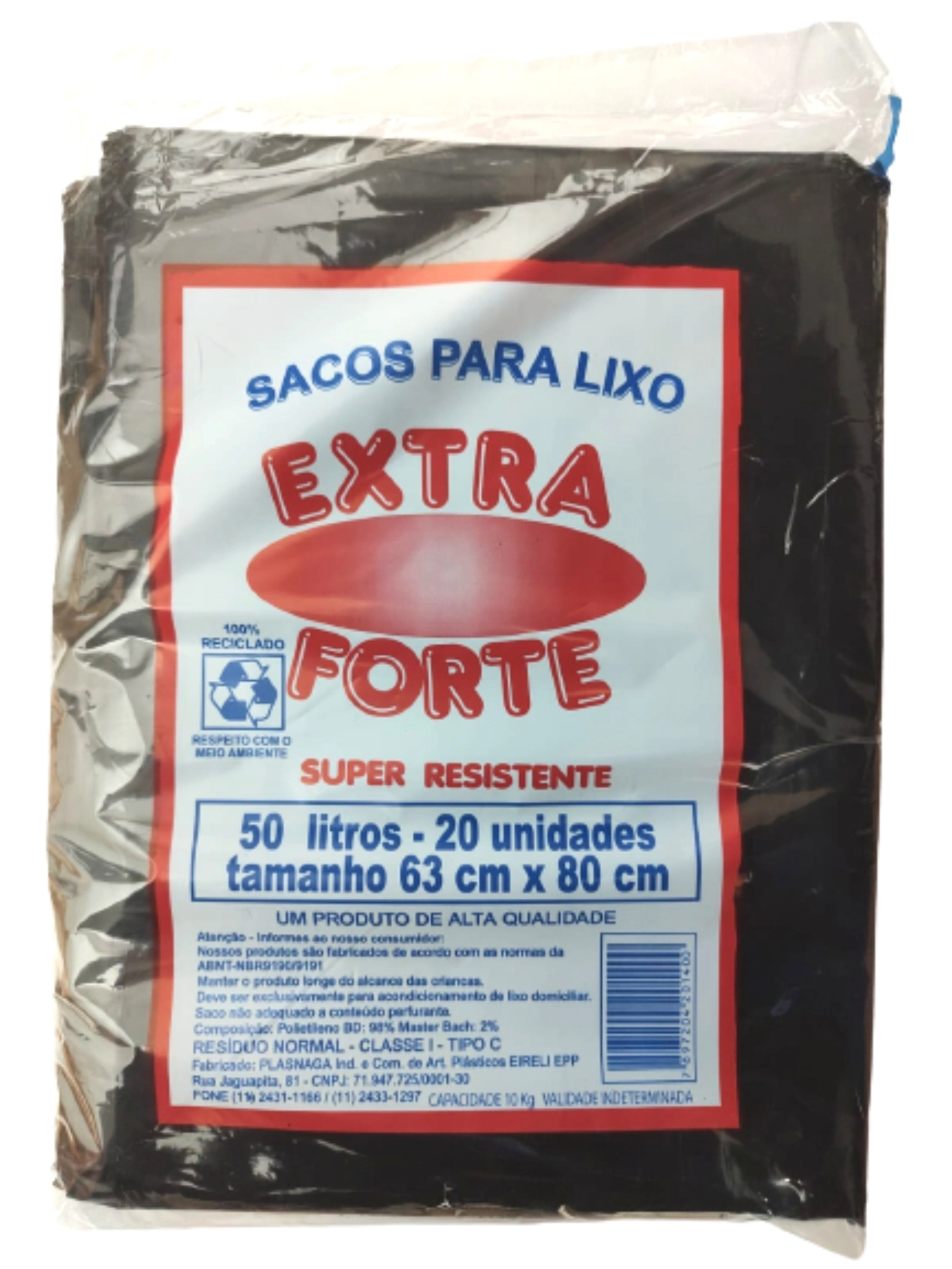Saco Lixo Naga Ext Fort Pre C/20