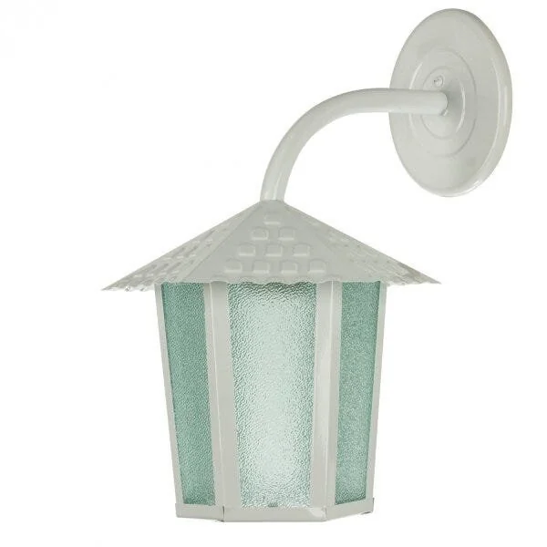 Arandela Colonial Sextavada Vidro Pontilhado 101000-04 Blumenau Branco