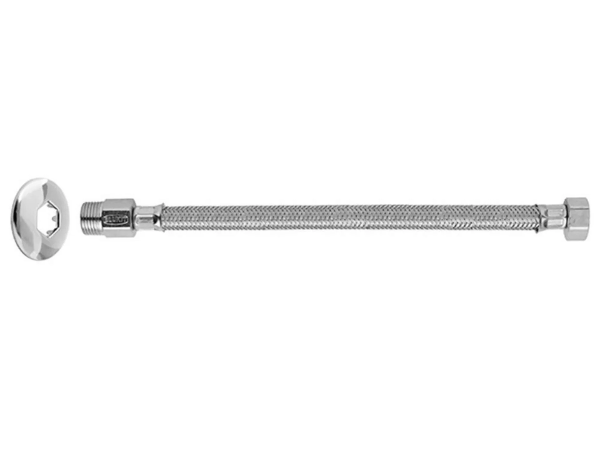 Engate Flexível Aço Inox Mxf 1,00 M 1/2 Entrada Água