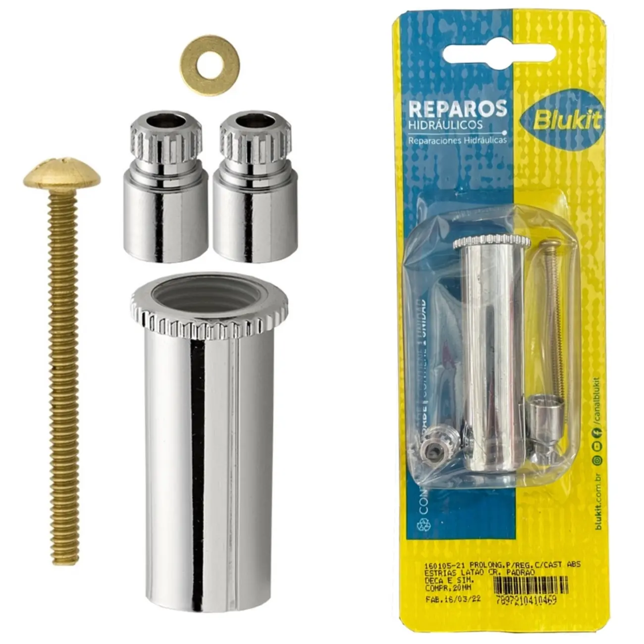 Prolong.abs Crom.p/reg.deca - 20,0mm Blister