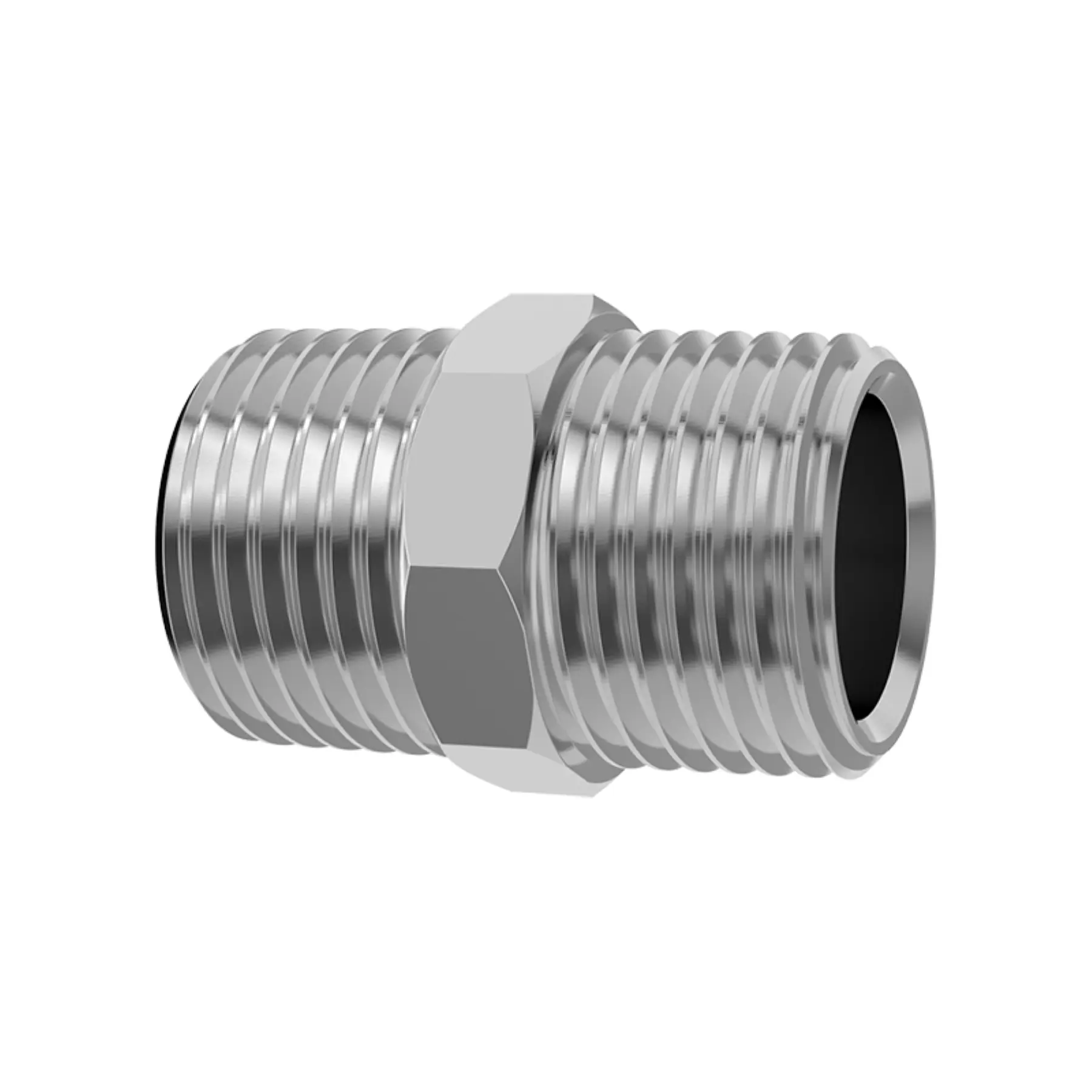 Niple Duplo Cromado 1/2 Blister C/ 1 Peca