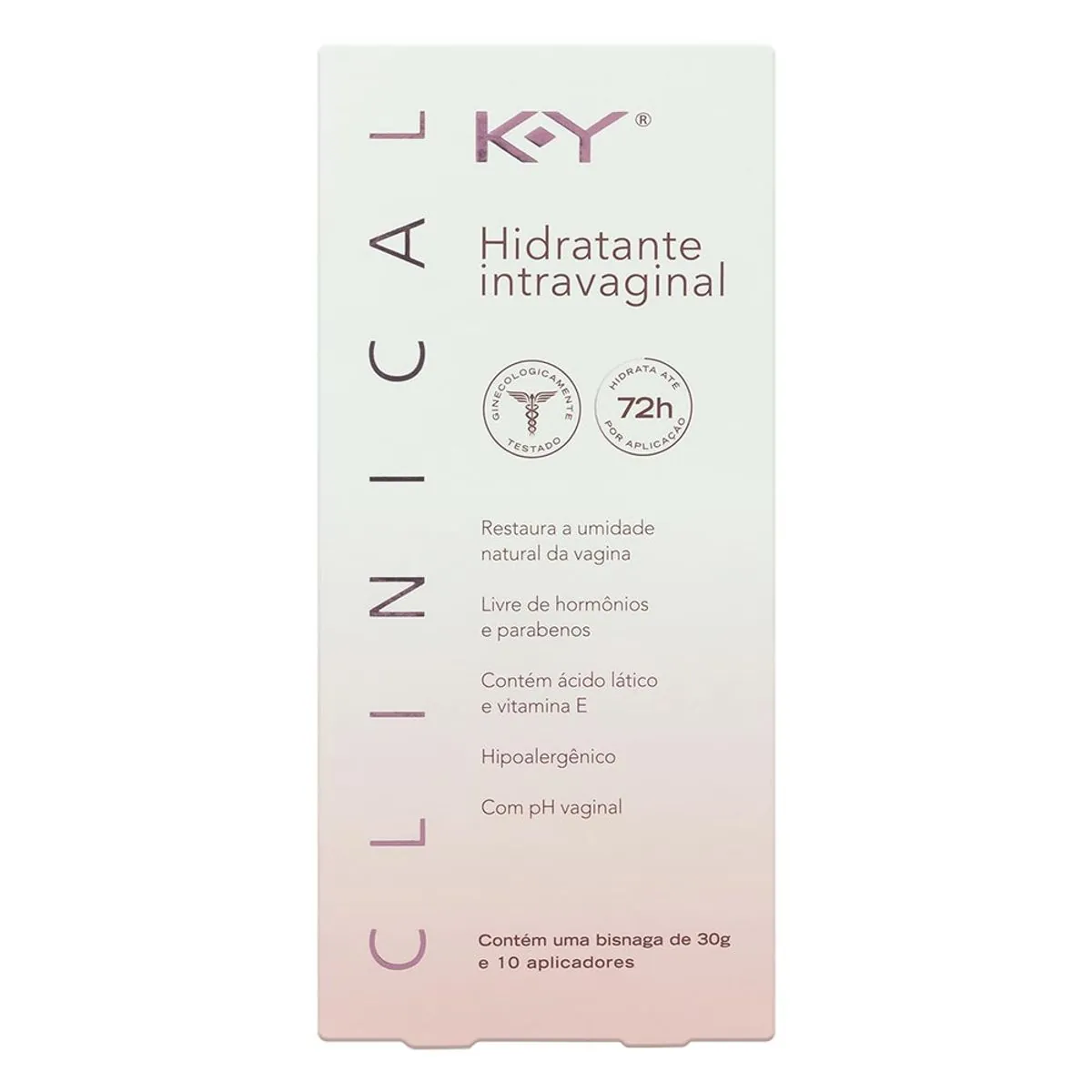 Hidratante Intravaginal K Y Clinical Caixa 30g 10 Aplicadores