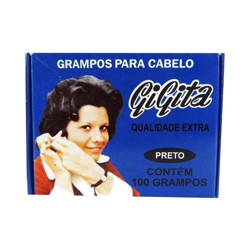Grampo Para Cabelo 100 Unidades N7 Preto Gigita