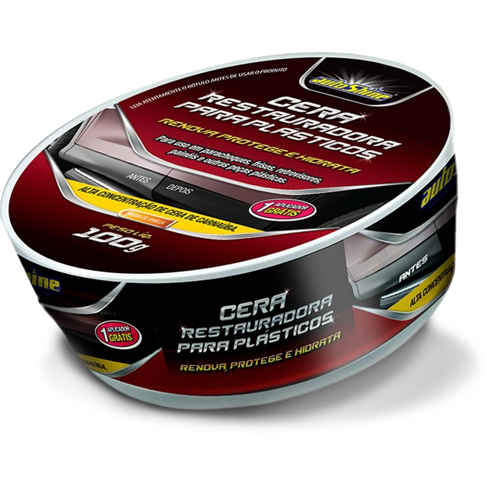 Cera Renovadora de Plástico com Carnaúba 100g - AUTOSHINE 15025
