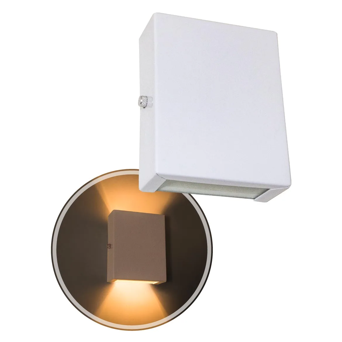 5x Arandela Slim 2 Focos Branca Parede Muro Interna Externa St1597