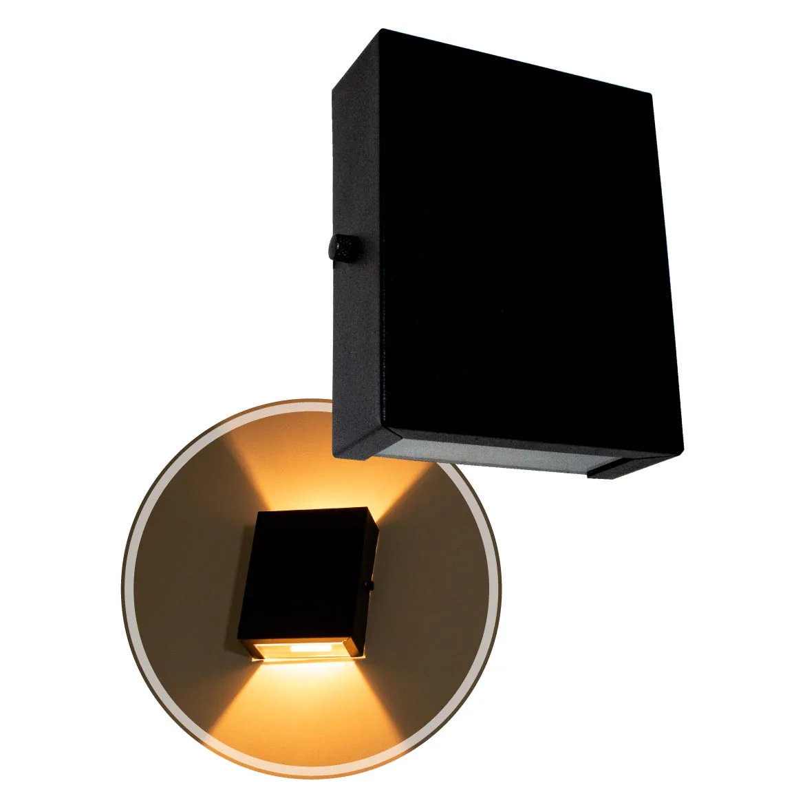 5x Arandela Slim 2 Focos Preta Parede Muro Interna Externa St1597