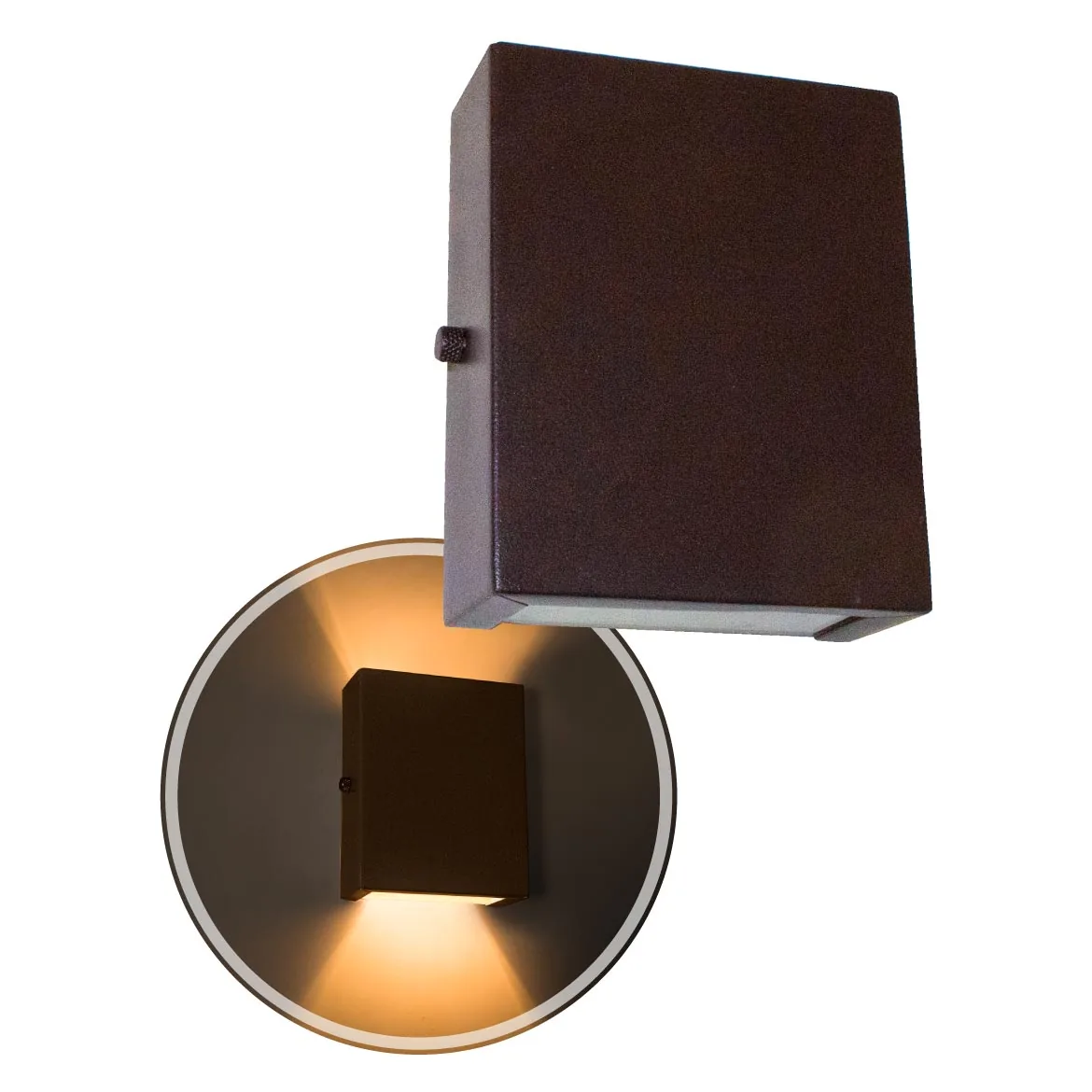 10x Arandela Slim 2 Focos Marrom Parede Muro Interna Externa St1597