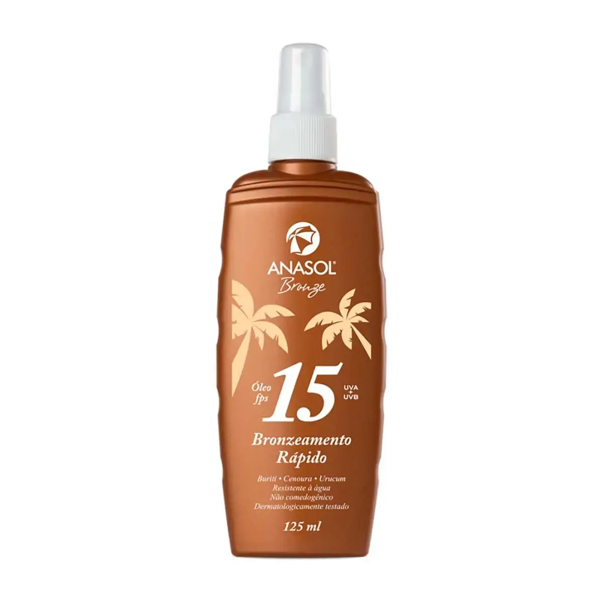 Óleo Bronzeador FPS15 Dupla Proteção UVA/UVB - Anasol Bronze
