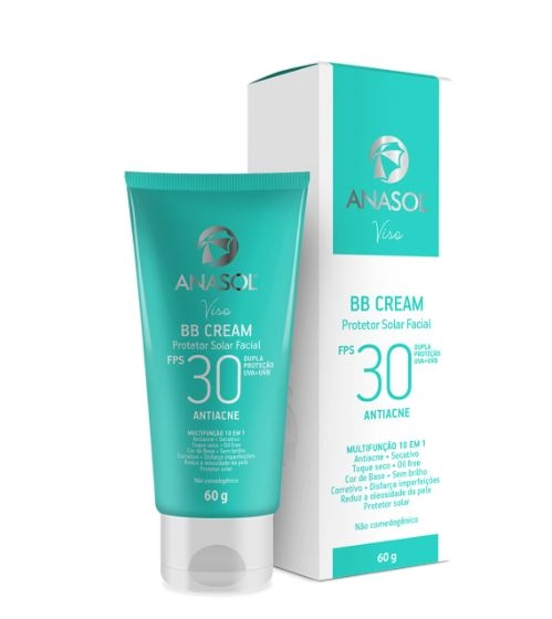 Protetor Solar Facial Antiacne Anasol Bb Cream Fps30 Tq Seco