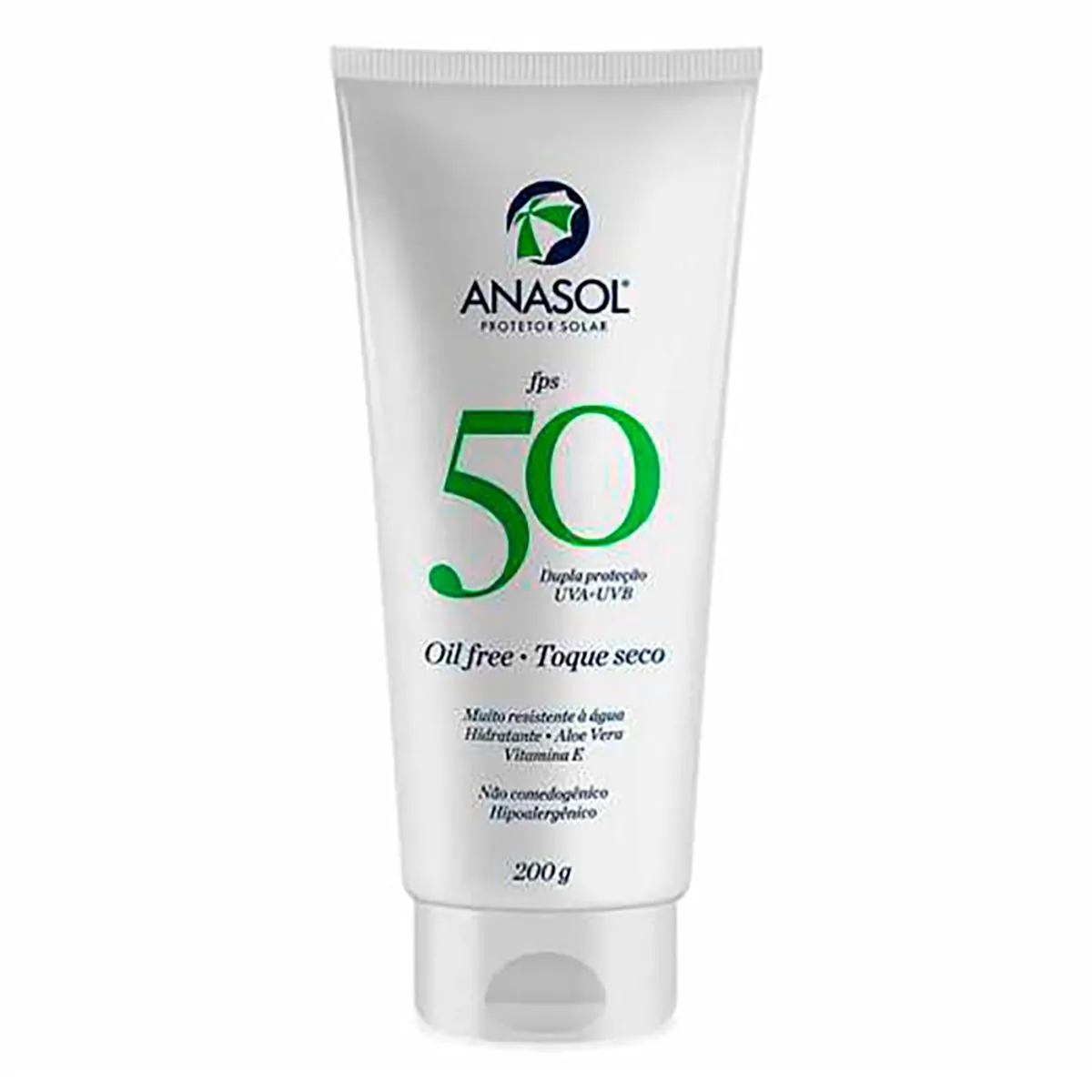Protetor Solar Anasol Fps 50 Oil Free Toque Seco 200g