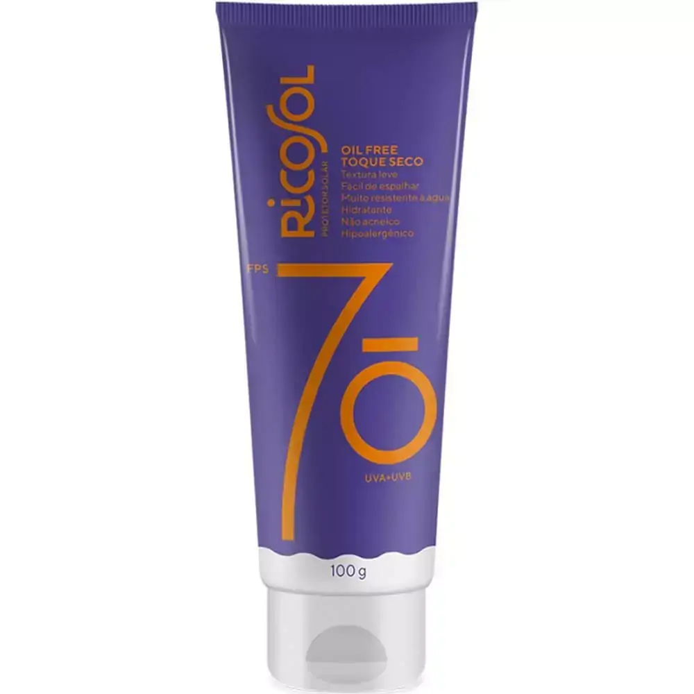 Ricosol Protetor Solar Vegano Toque Seco Oil-free Fps70 100g