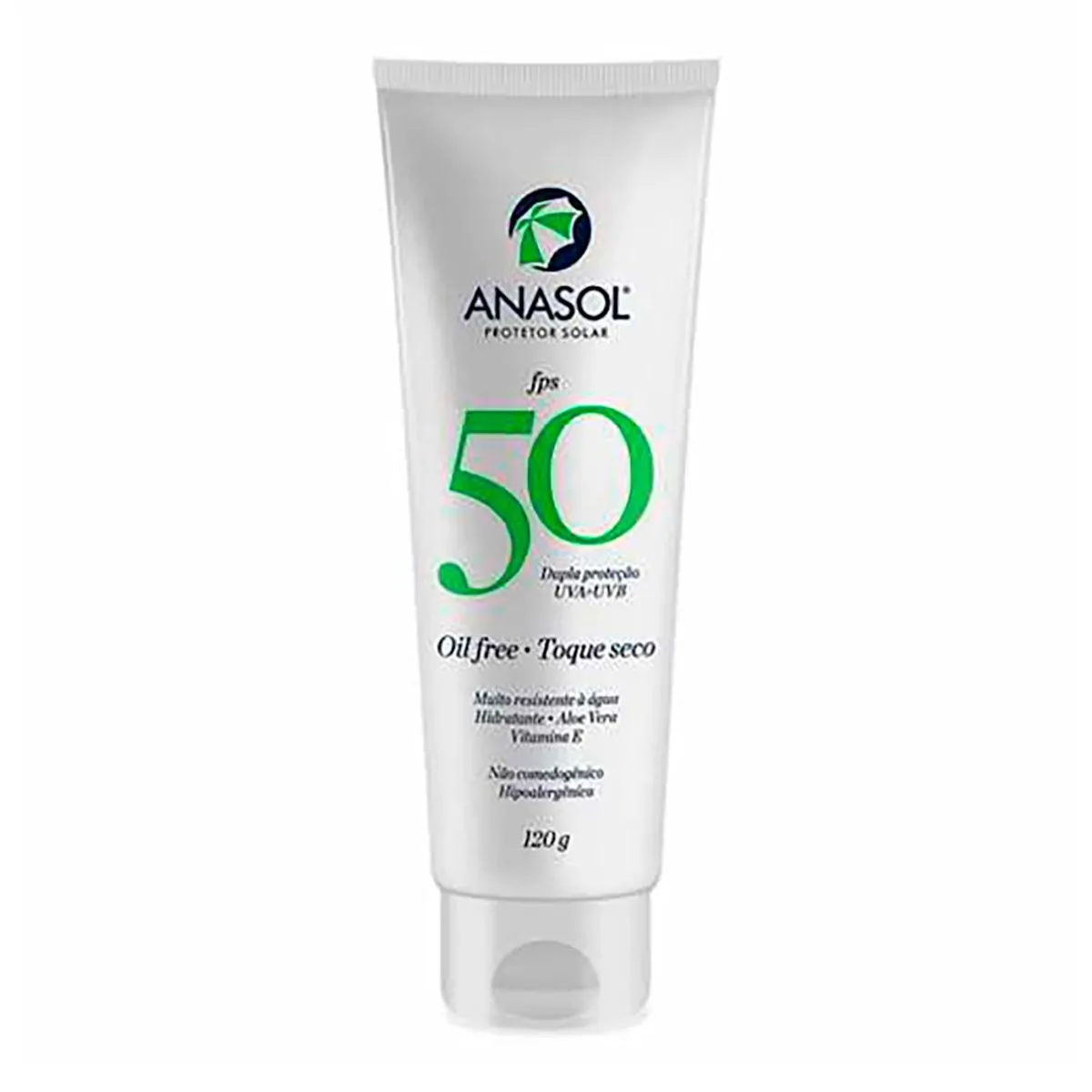 Protetor Solar Loção Toque Seco Fps 50 Anasol Bisnaga 120g