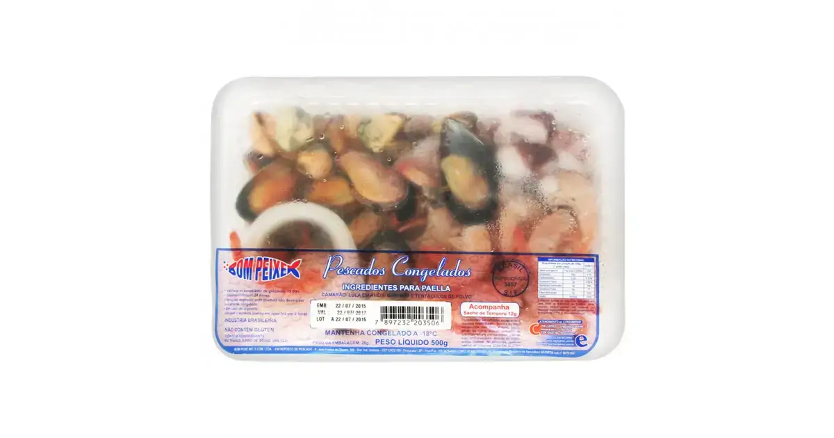 Ingredientes Bom Peixe P/paella Cong