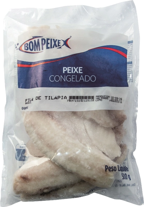 File Tilapia Bom Peixe 500g Sem Pele