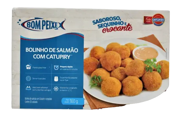 Bolinho Salmao Bom Peixe Cong.360g C/catupiry