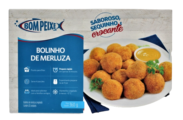Bolinho Merluza Bom Peixe Cong.360g