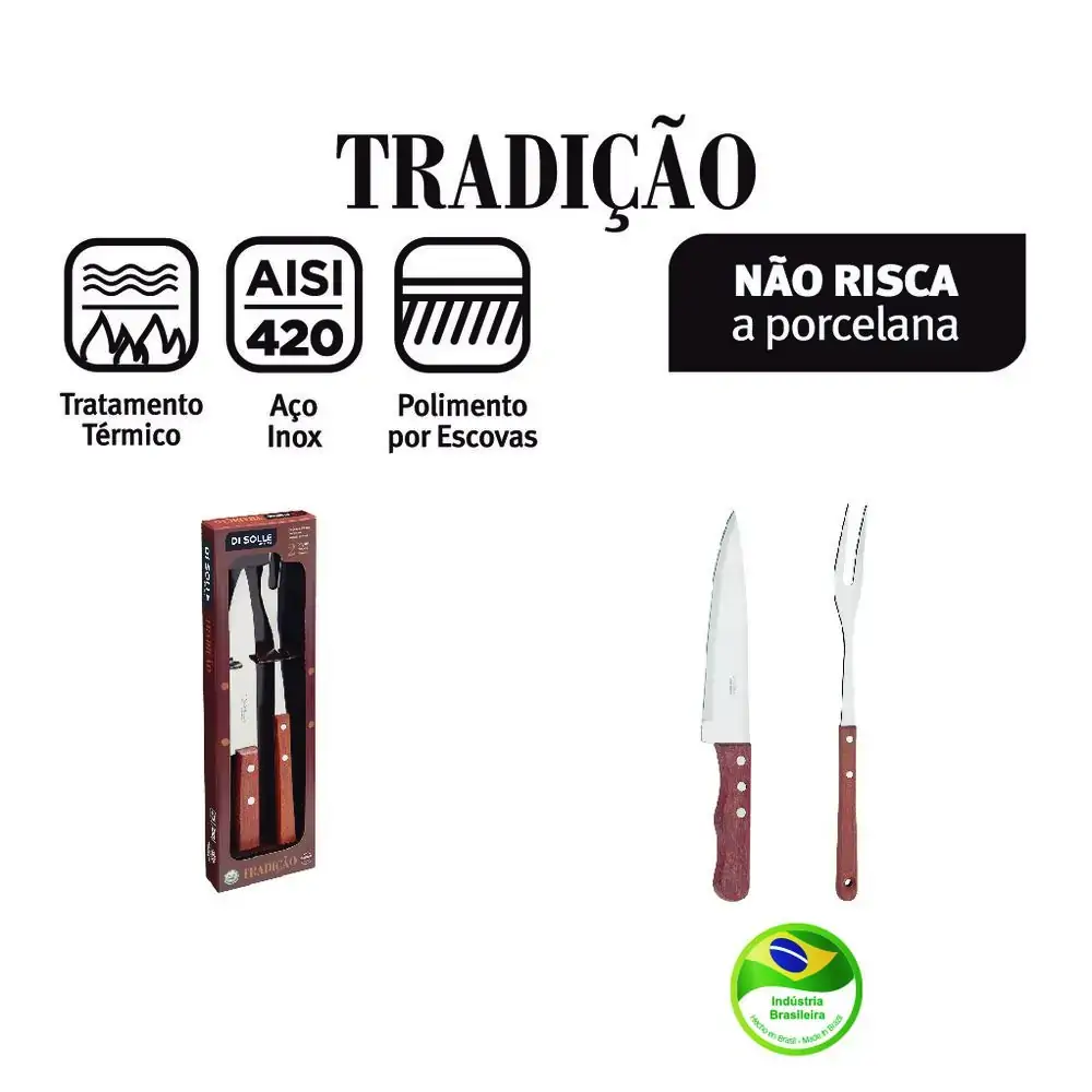 Conj Talher Gourmet Di Solle Tradicao 2 Pecas