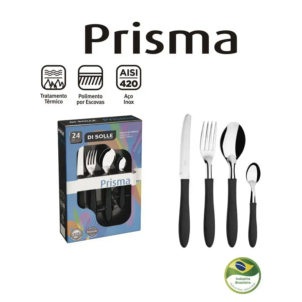 Cj Prisma 24pcs Faqueiro Di Solle Lilas