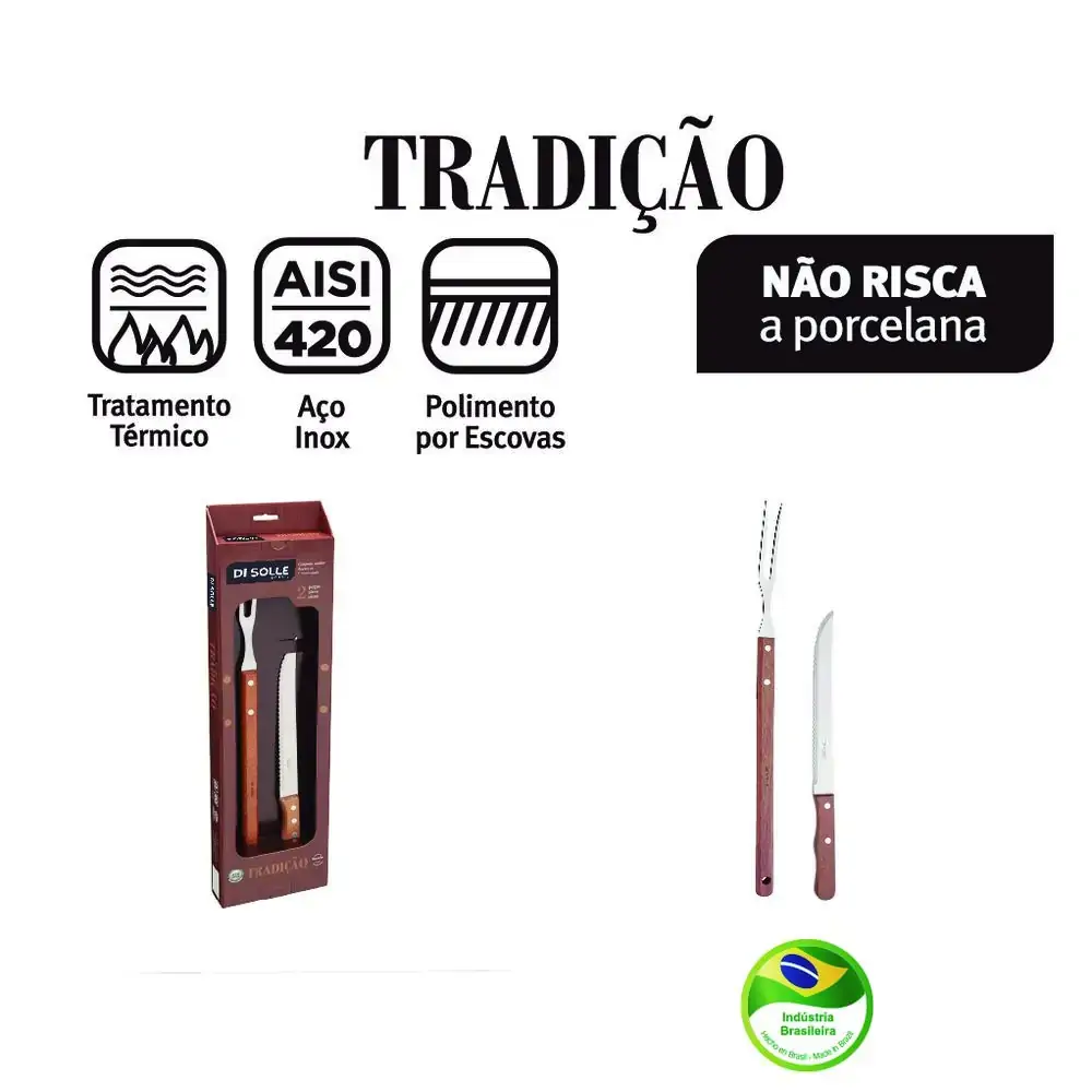 Conj Talher Assador Di Solle Tradicao 2 Pecas