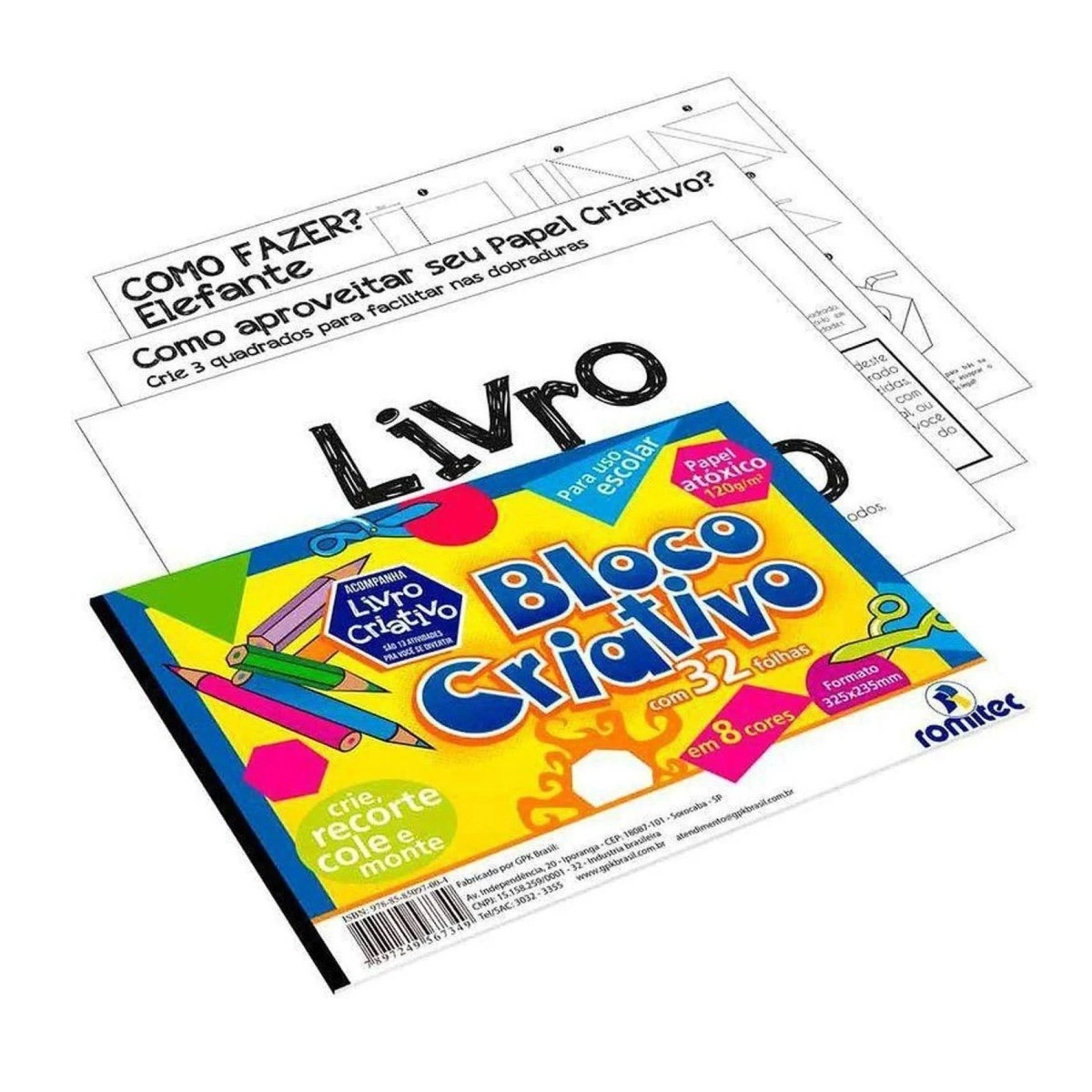 Bloco Criativo Romitec A4 Colors 120g 32