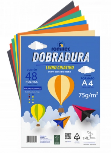 Livro Ativ. Criativo Dobradura 75gsm C/ 48fls