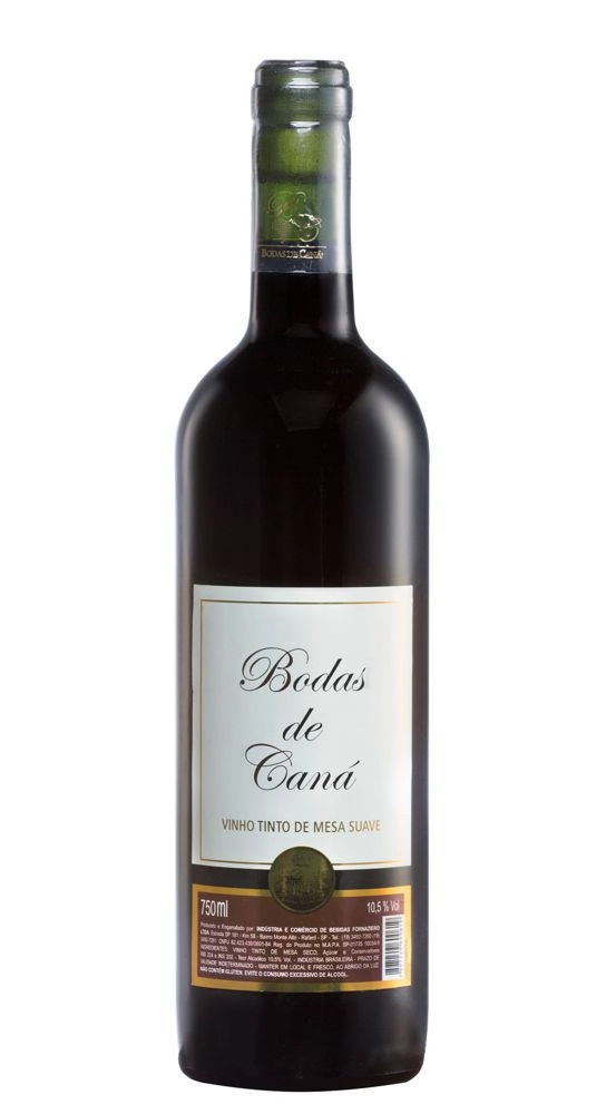 Vinho 750ml Bodas De Cana Tinto Suave