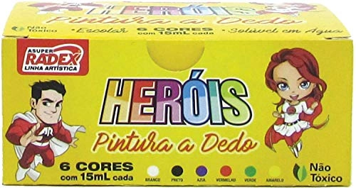 Pintura Dedo Radex College Joaninha C 6cores 15ml