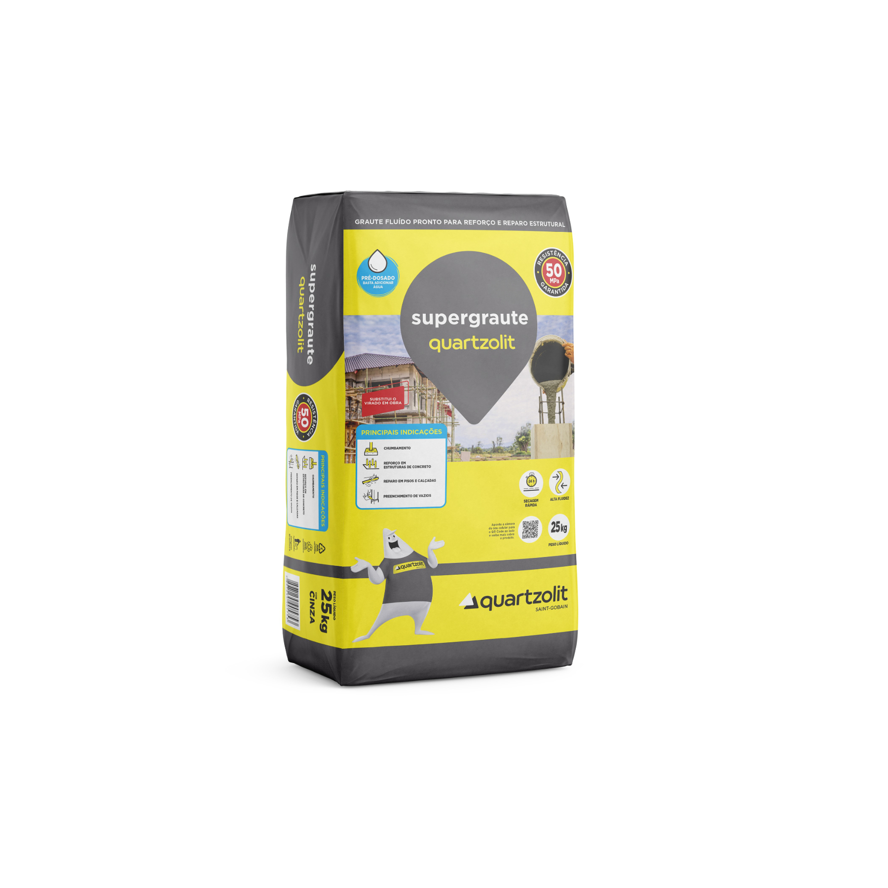 Concreto Fluido Pronto Supergraute 25kg