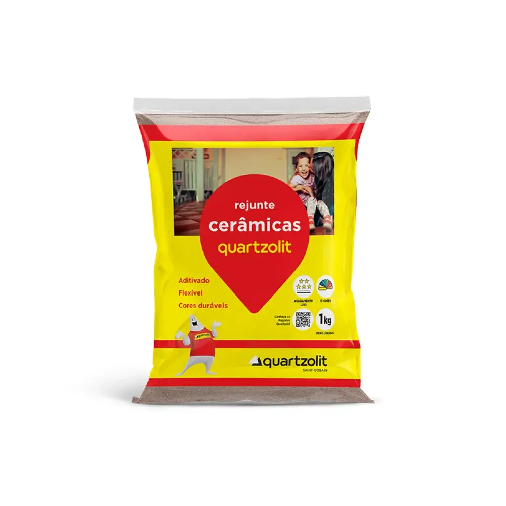 Rejunte Aditivado Flexível  Grafite 1kg - Marrom Café