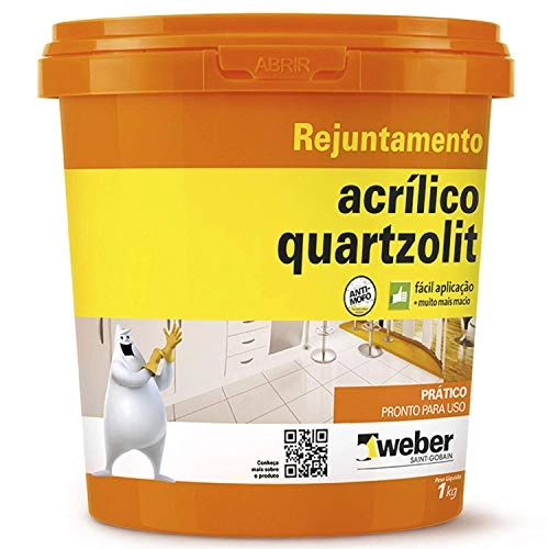 Rejunte Quartzolit Acrilico.1kg Branco
