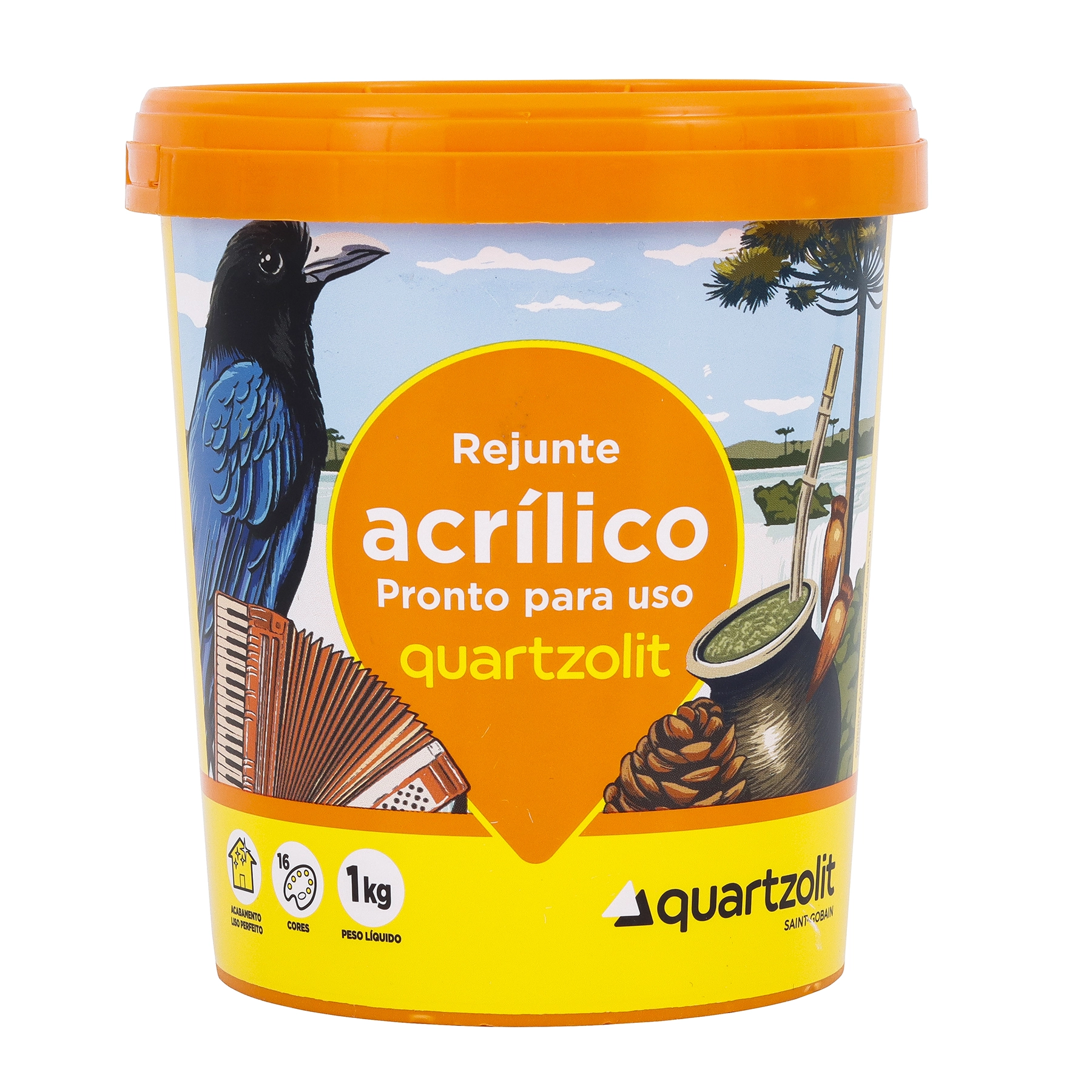 REJUNTE ACRILICO QUARTZOLIT POTE 1KG CINZA PLATINA